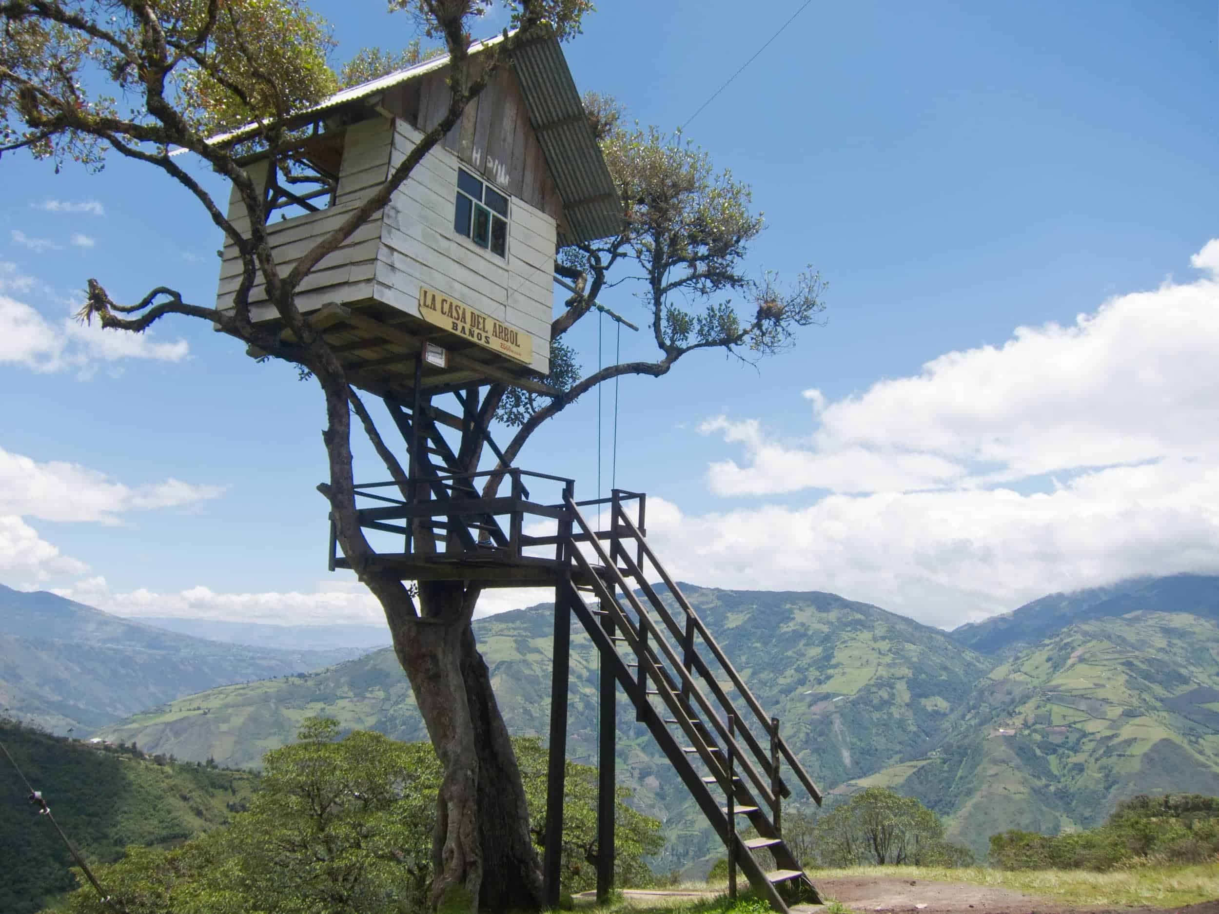 La Casa del Arbol is a popular travel guide recommendation for Banos.
