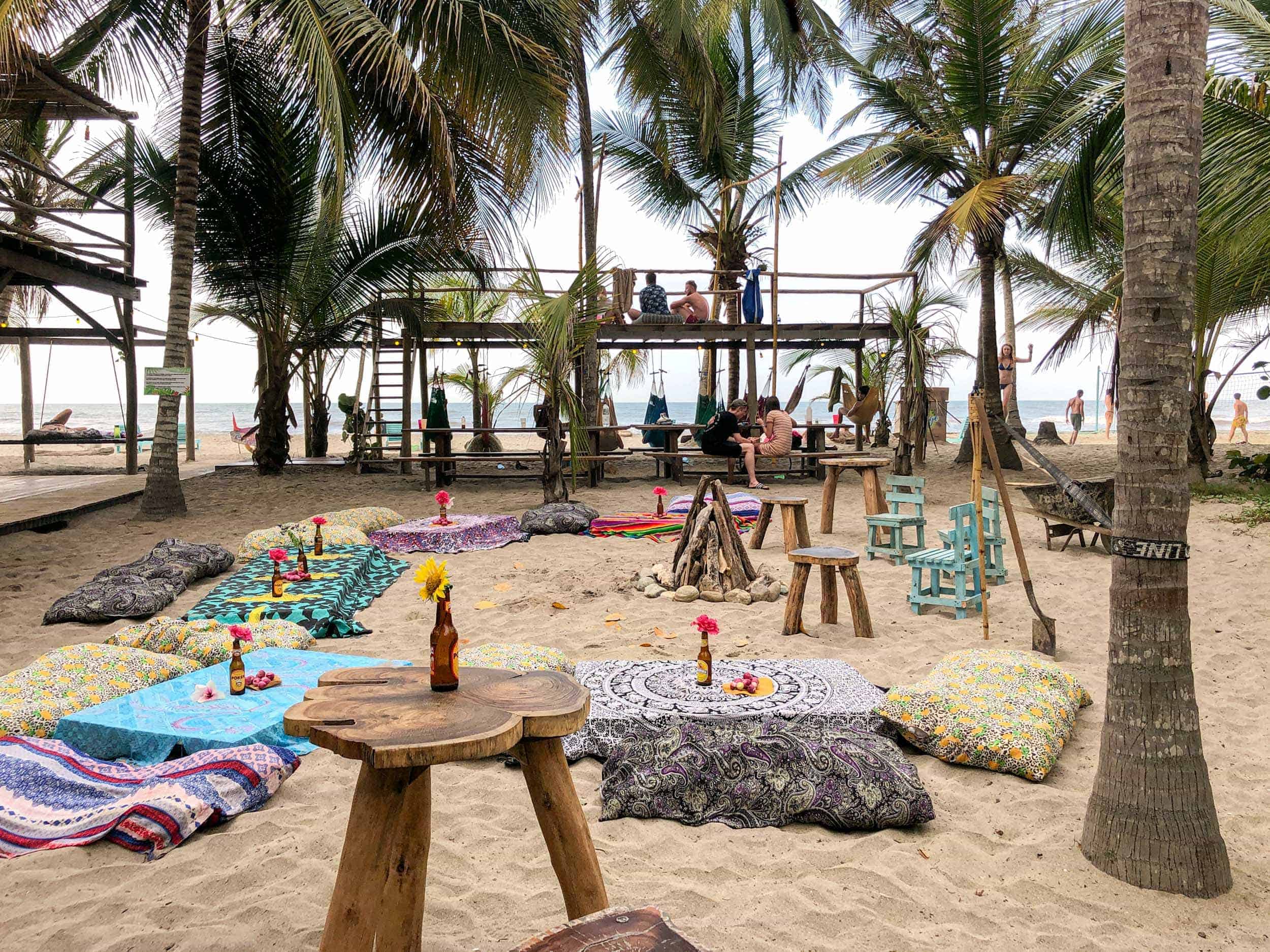 The cost of travel in Colombia is dependent on where you plan to stay. Pictured: Costeno Beach Hostal.