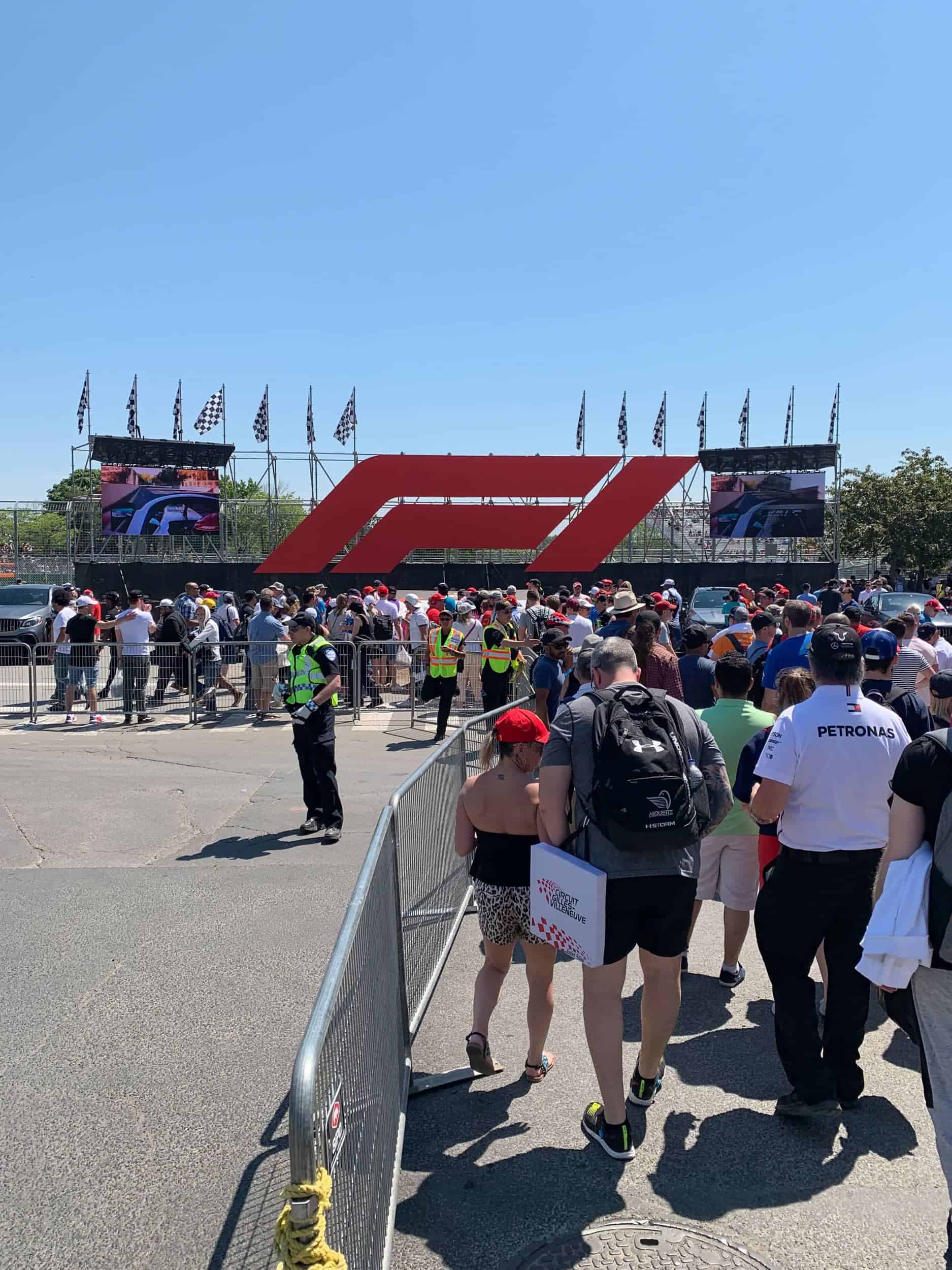 Arriving at Circuit Gilles Villeneuve for the Canadian Grand Prix.