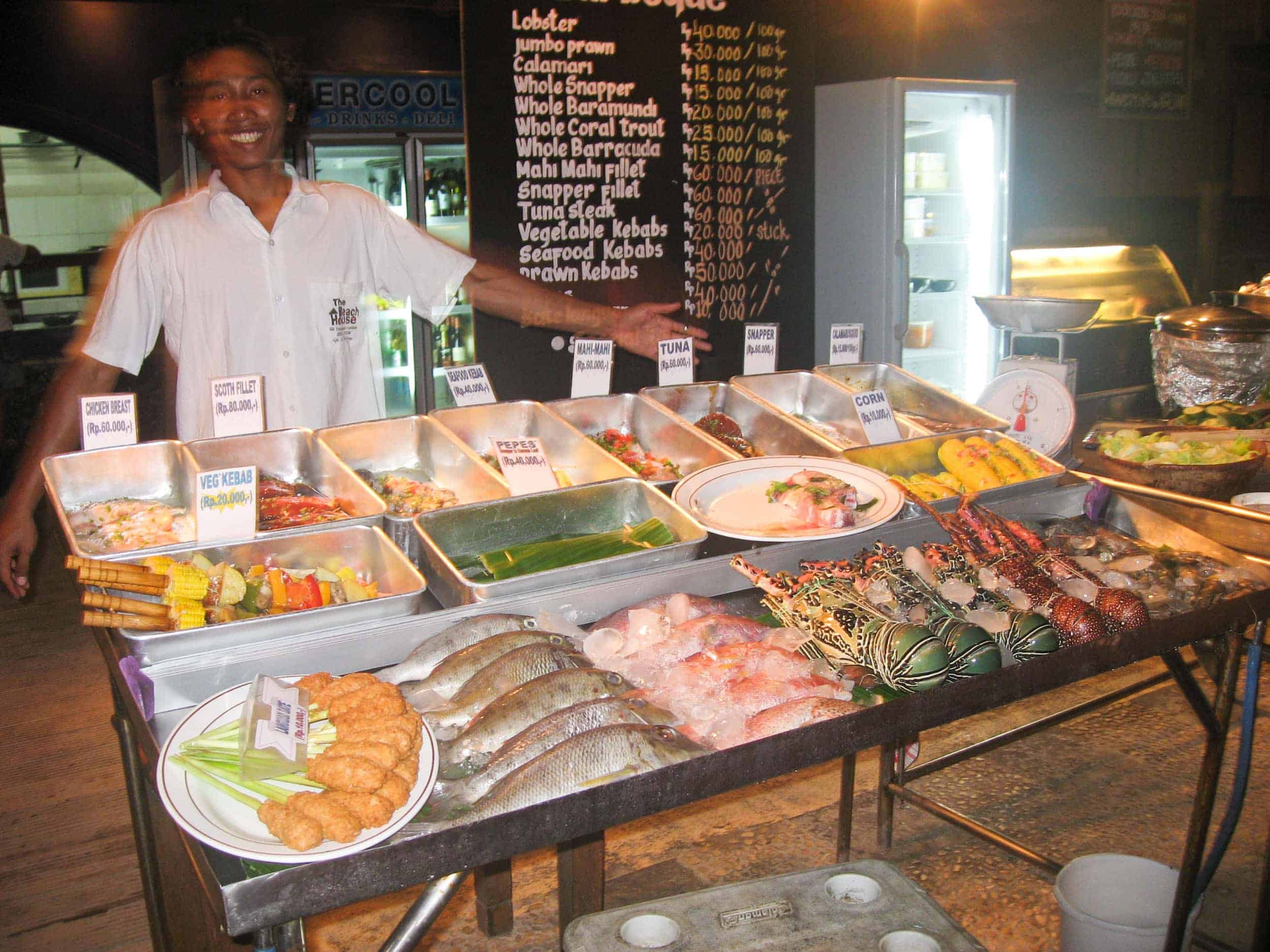 Fresh seafood on Gili Trawangan (photo: Dave Lee)