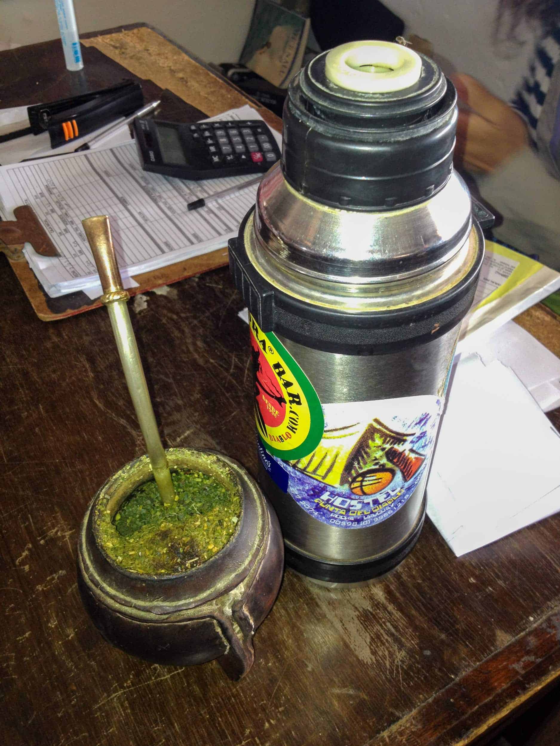 Mate is common Uruguayan drink.