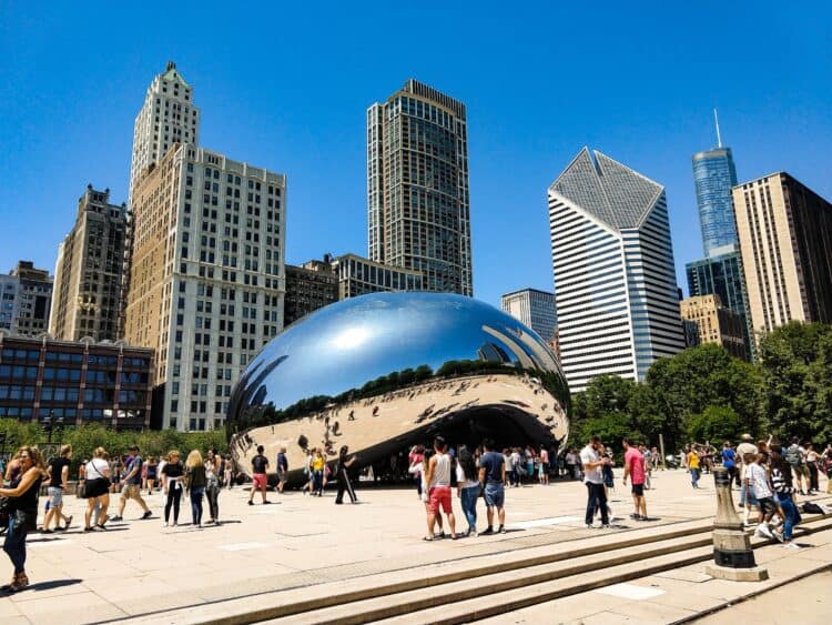 Cloud Gate, aka The Bean (photo by Conner Freeman, Unsplash)