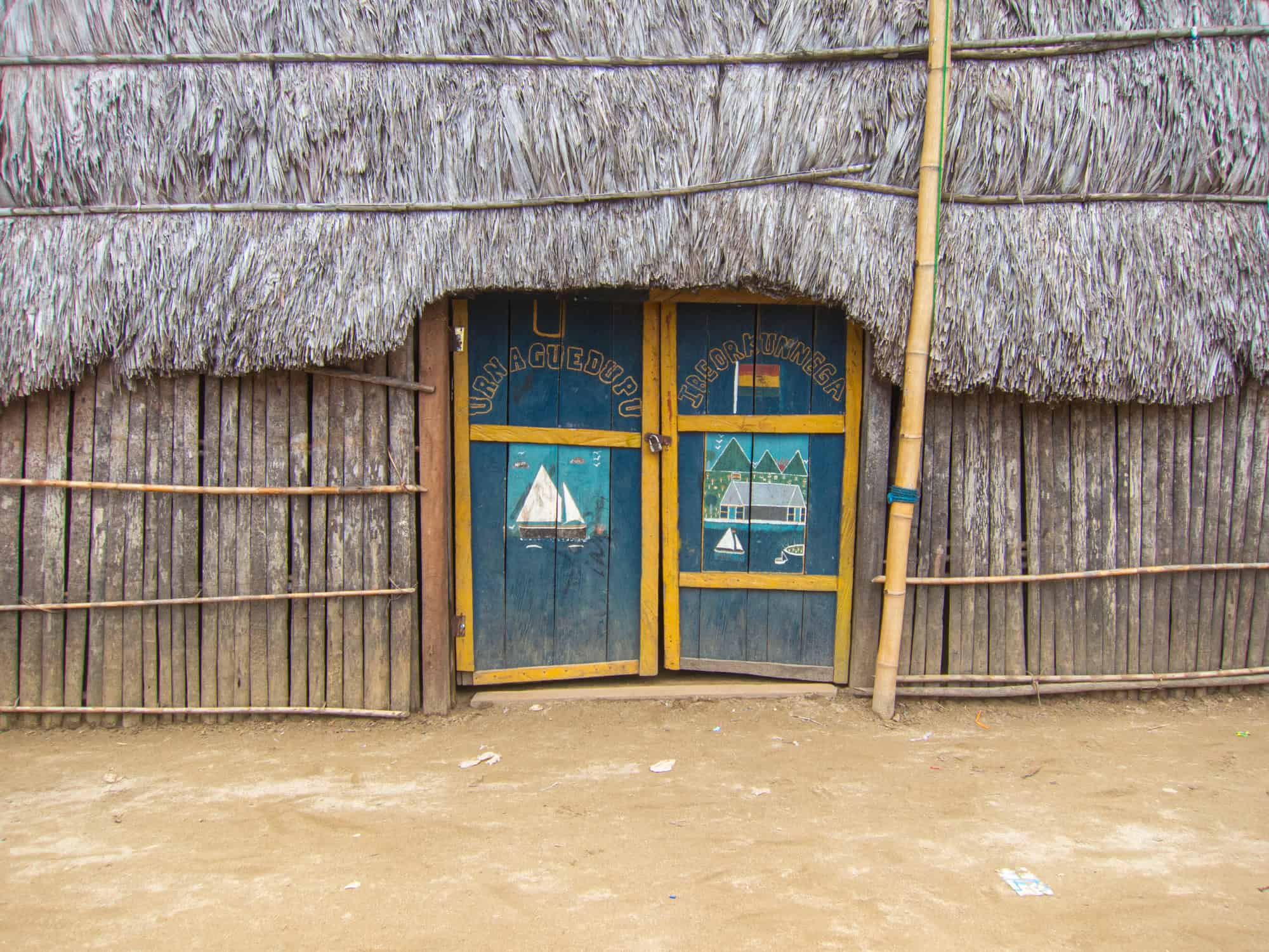 Painted doors in an indigenous village