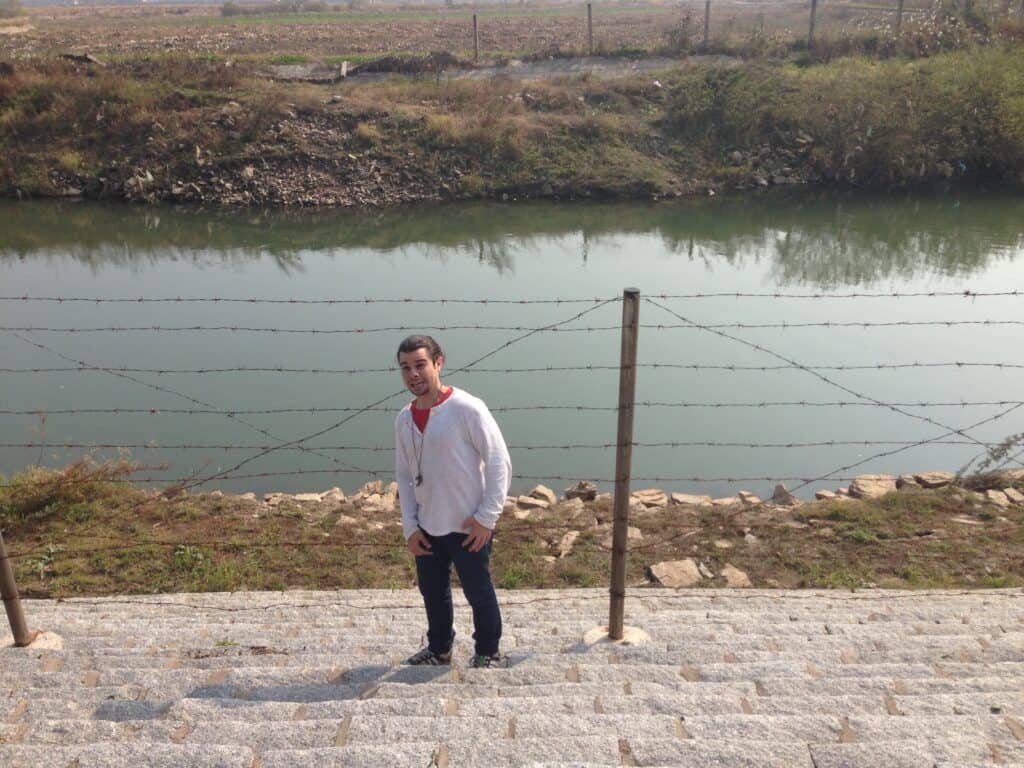 Right up to North Korea border Fence