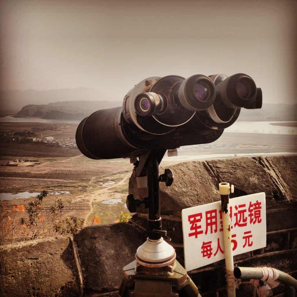 Looking over North Korea