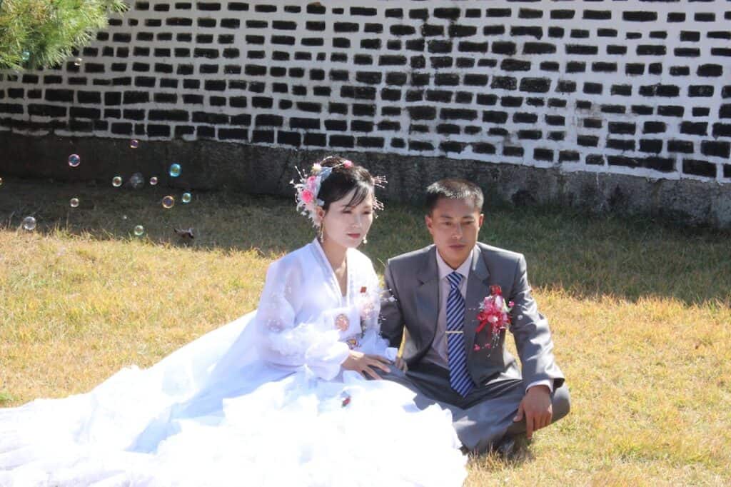 Couple taking Wedding Photos in Kaesong DPRK