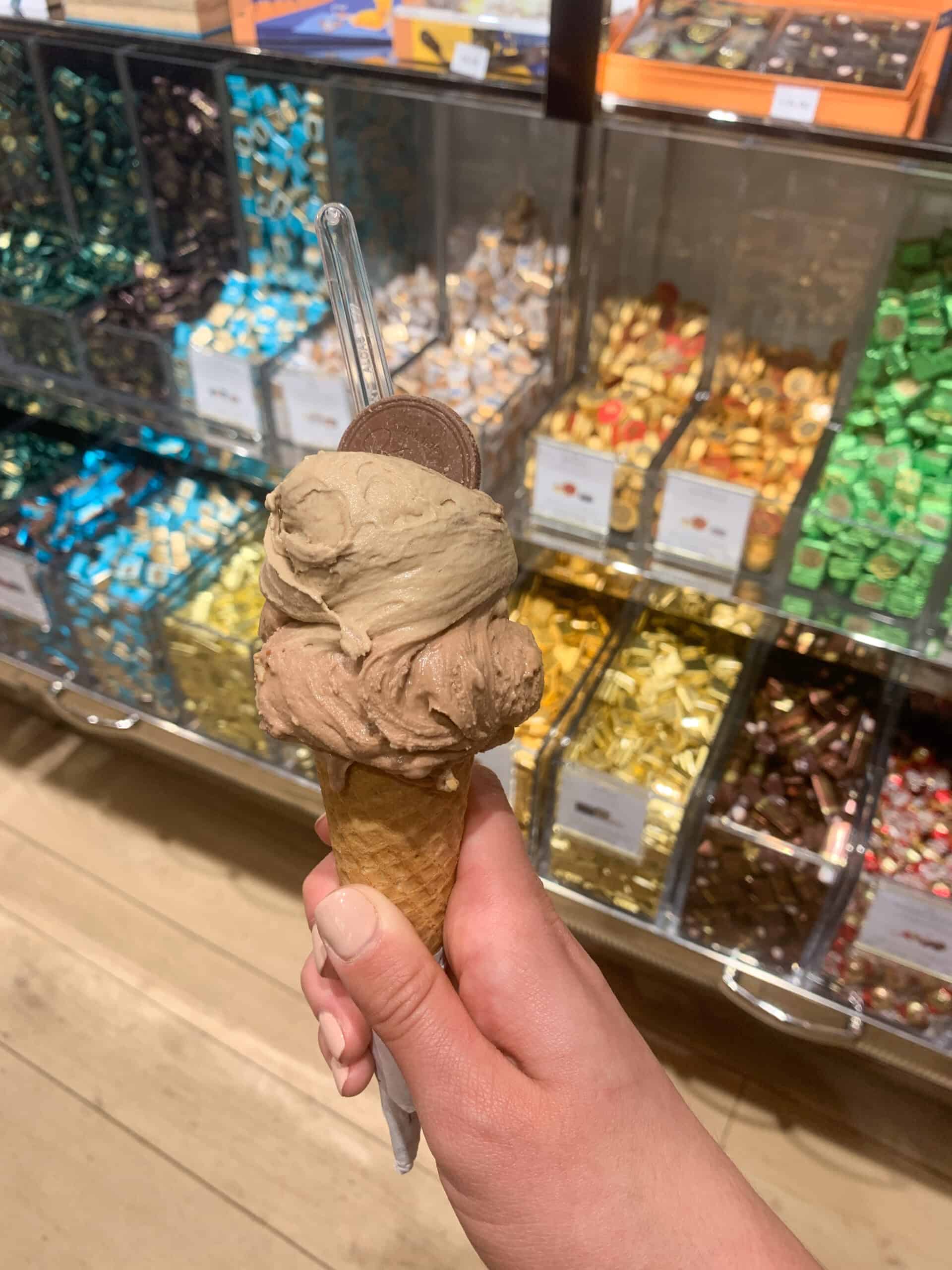 Gelato with cone