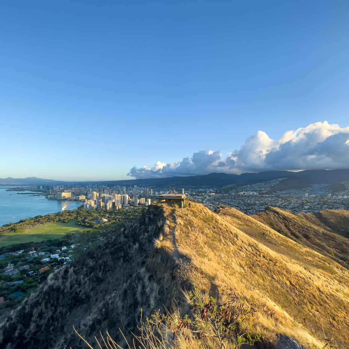 Diamond Head Crater at sunrise.