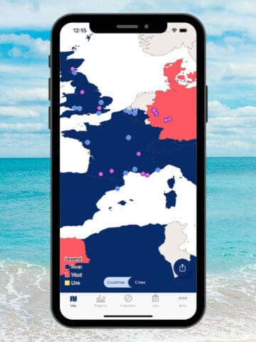 Maps in Visited app