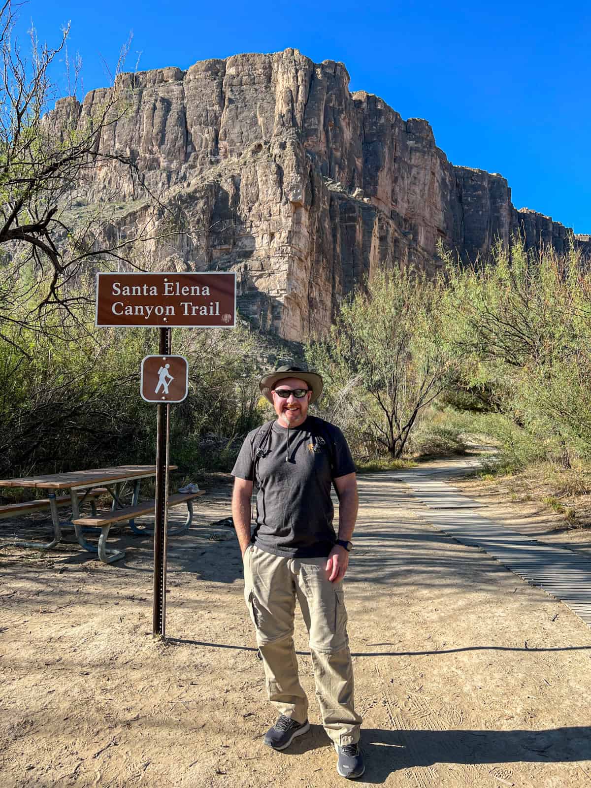 Dave at the start of the Santa Elena Canyon Trail