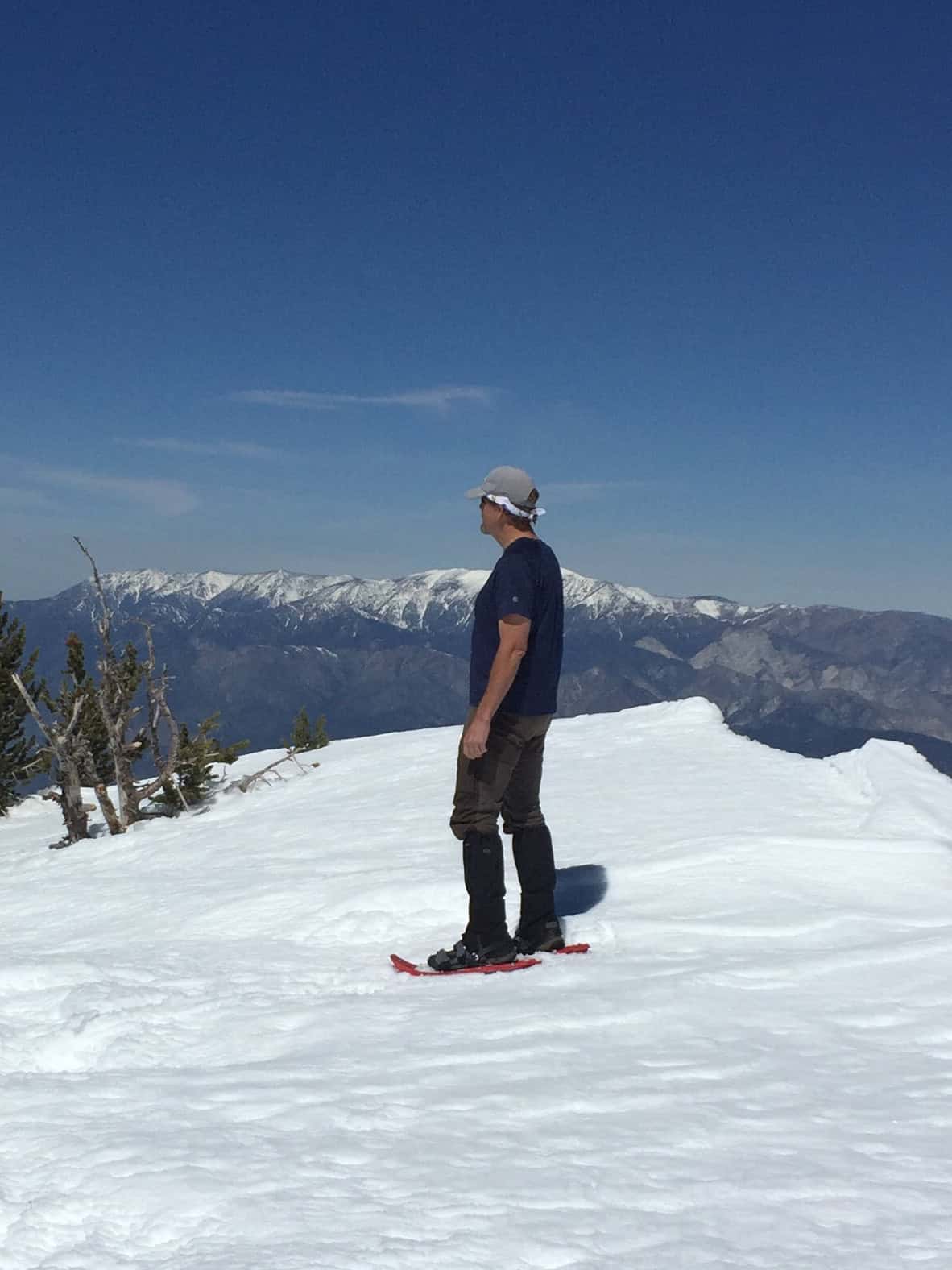 All alone in deep snow on San Jacinto