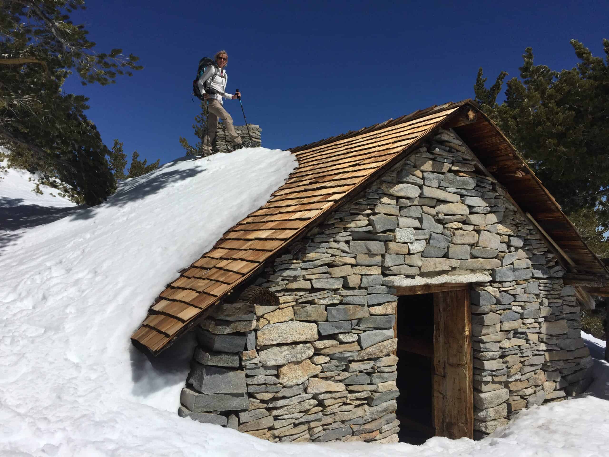The snow-covered "Hut" near the summit of Mt. San Jacinto