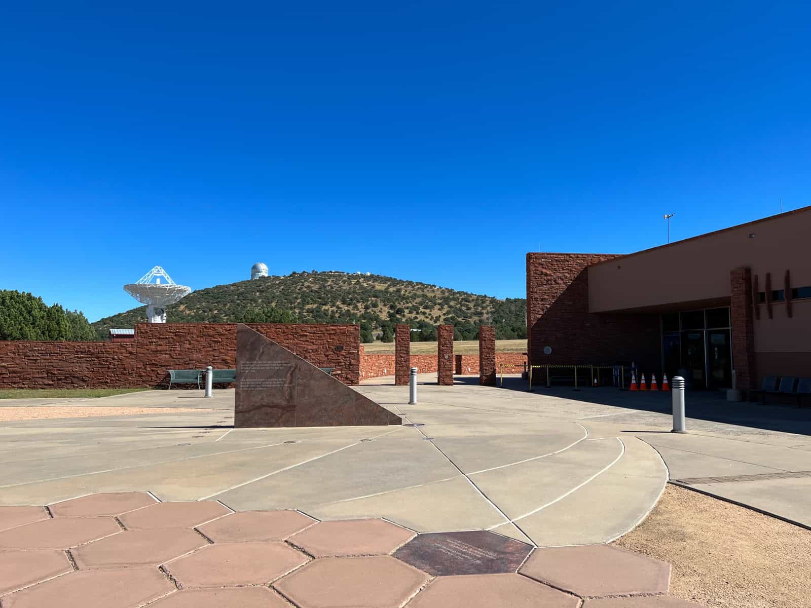 Sundial and entrance to the visitors center