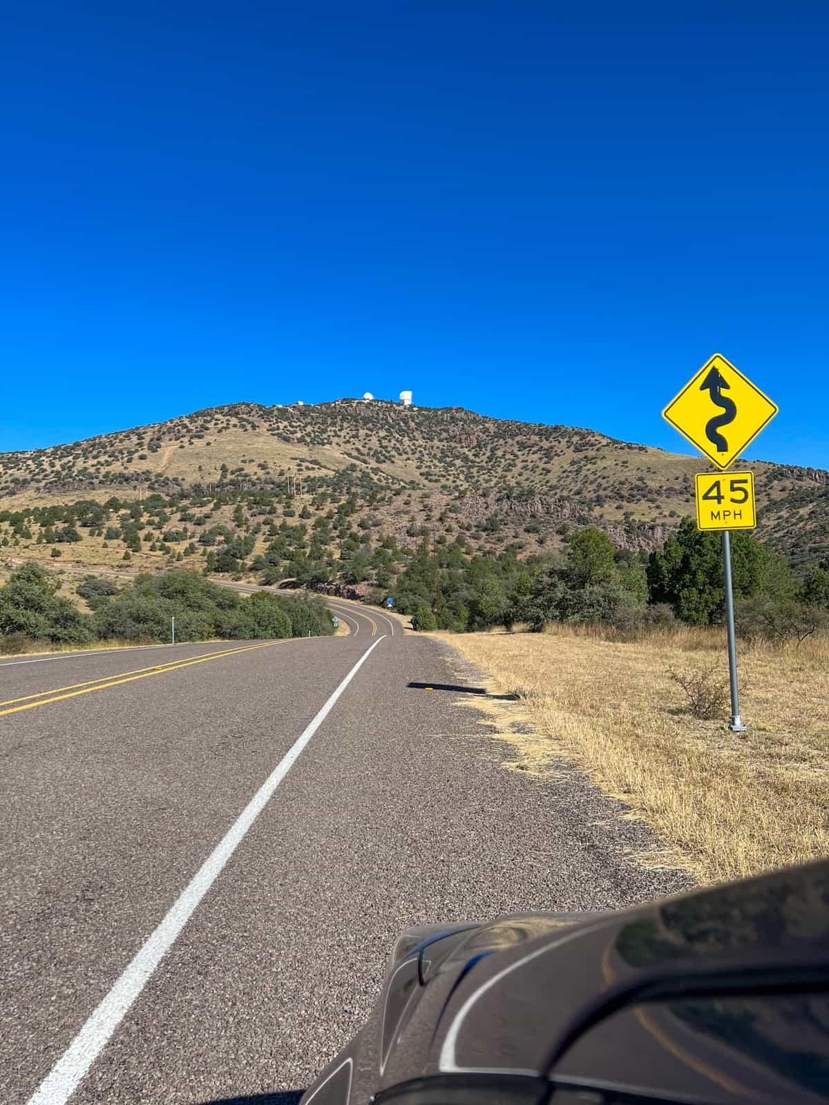 Road to McDonald Observatory in West Texas
