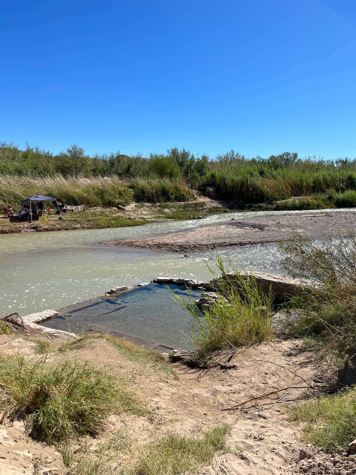 Visiting the hot springs on the U.S.-Mexico border is one of the most popular things to do in Big Bend National Park