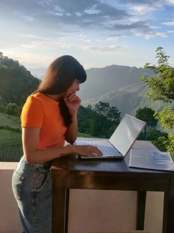Working in the hills of Himachal Pradesh, India (photo: Dessidre Fleming).