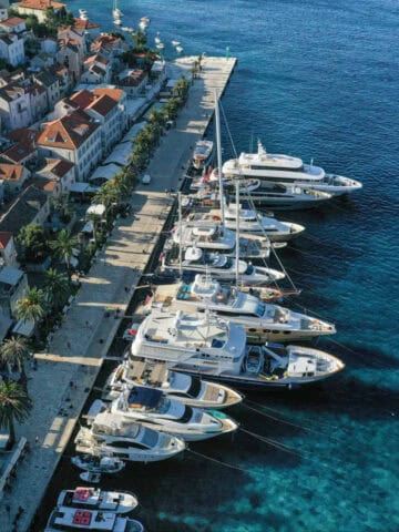 Yachts in Hvar, Croatia.