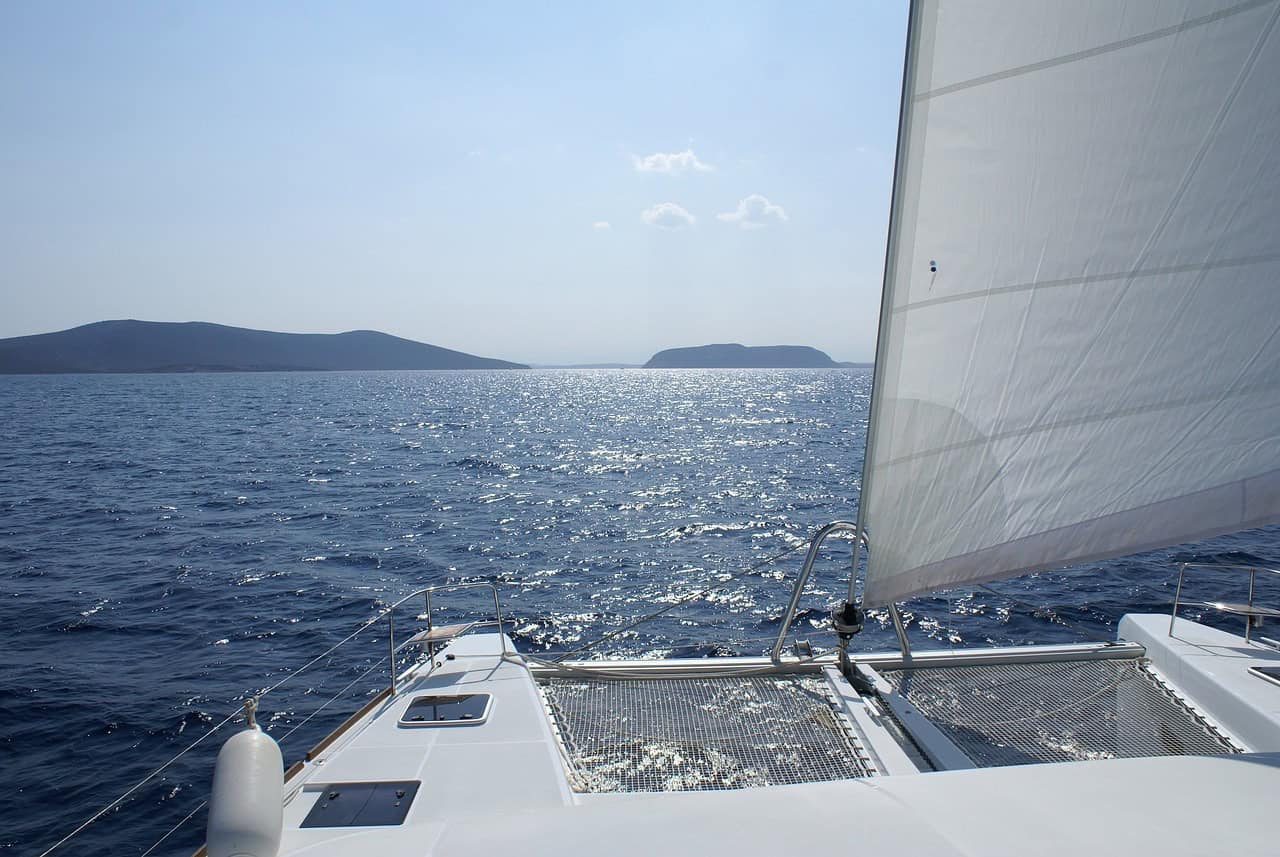 Catamaran in Greece