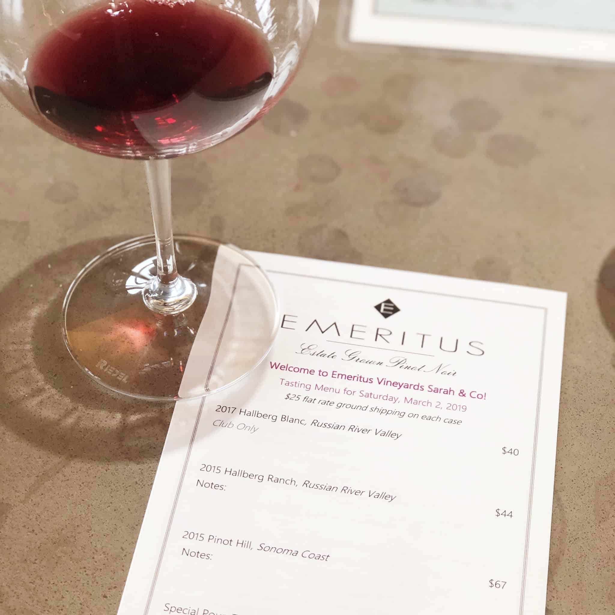 Emeritus Vineyards wine tasting (photo: Sarah Stierch)