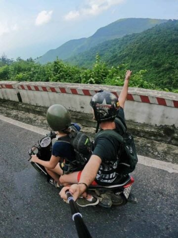Riding across the Hai Van Pass (photo: Jordan Opel).