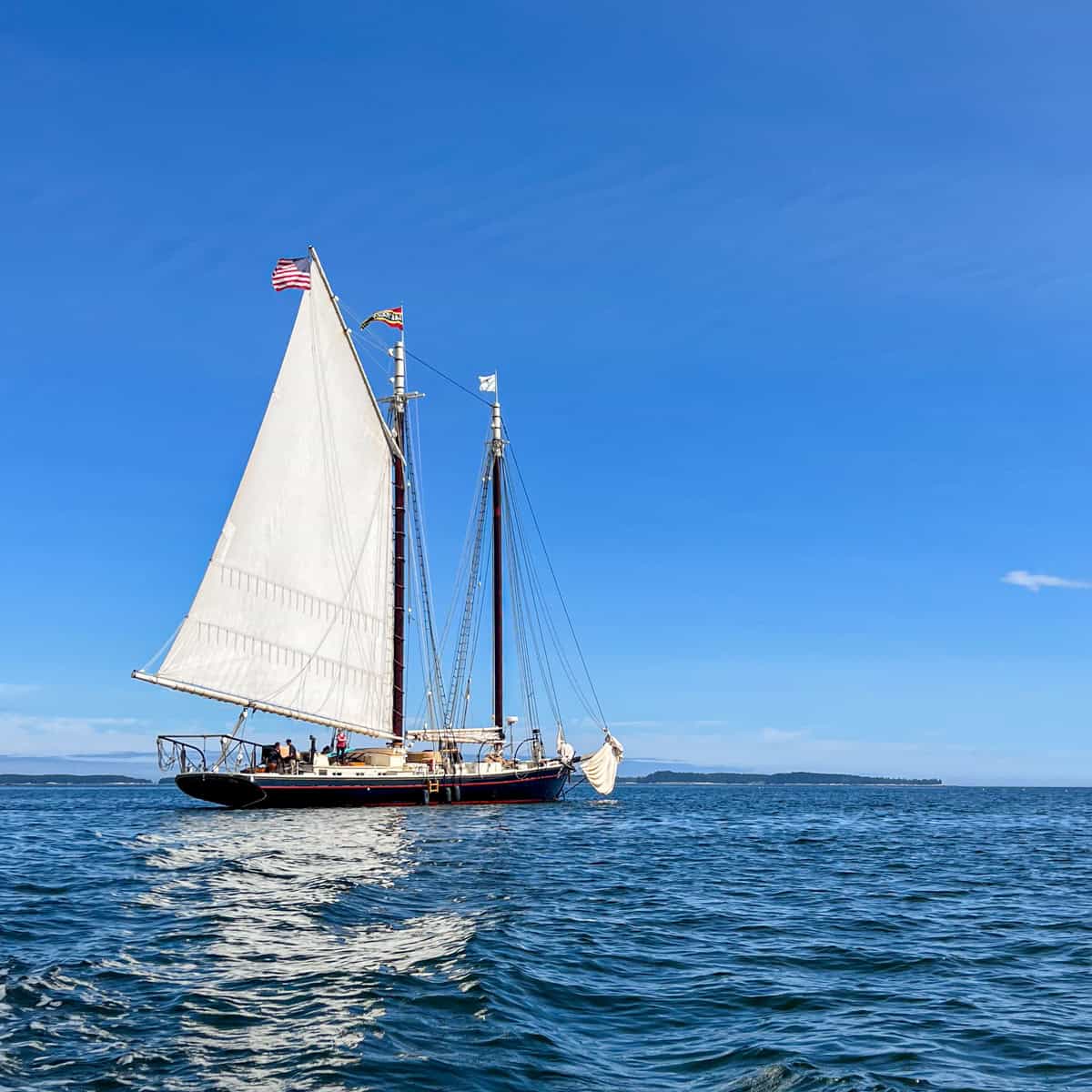 The Schooner J & E Riggin offers windjammer cruises in Maine