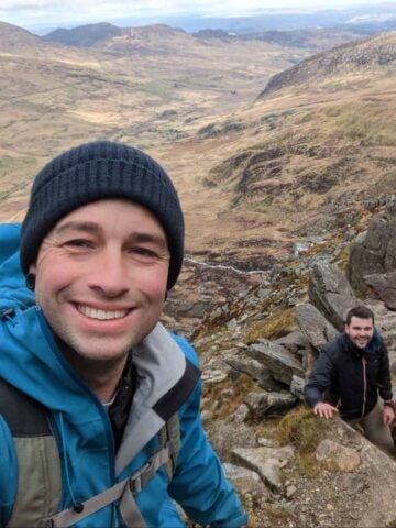 The view from halfway up Tryfan (photo: Steve Cleverdon).