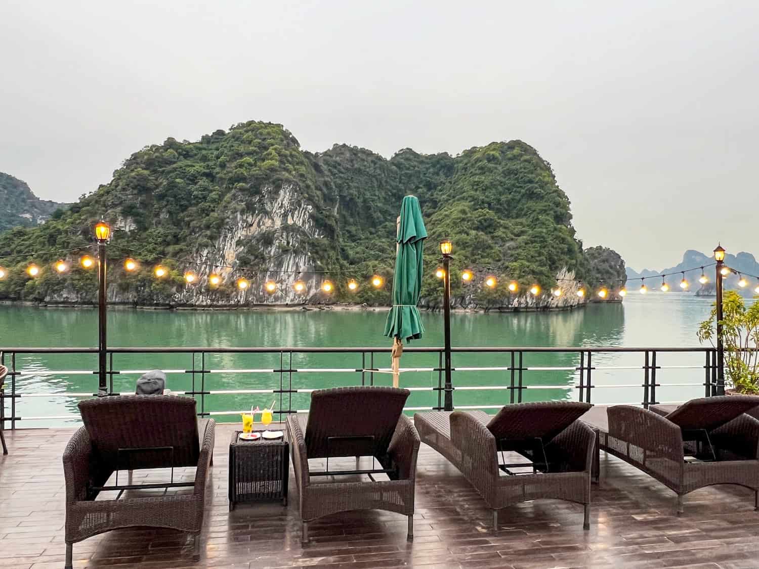 View from the top deck of Rosy Cruise