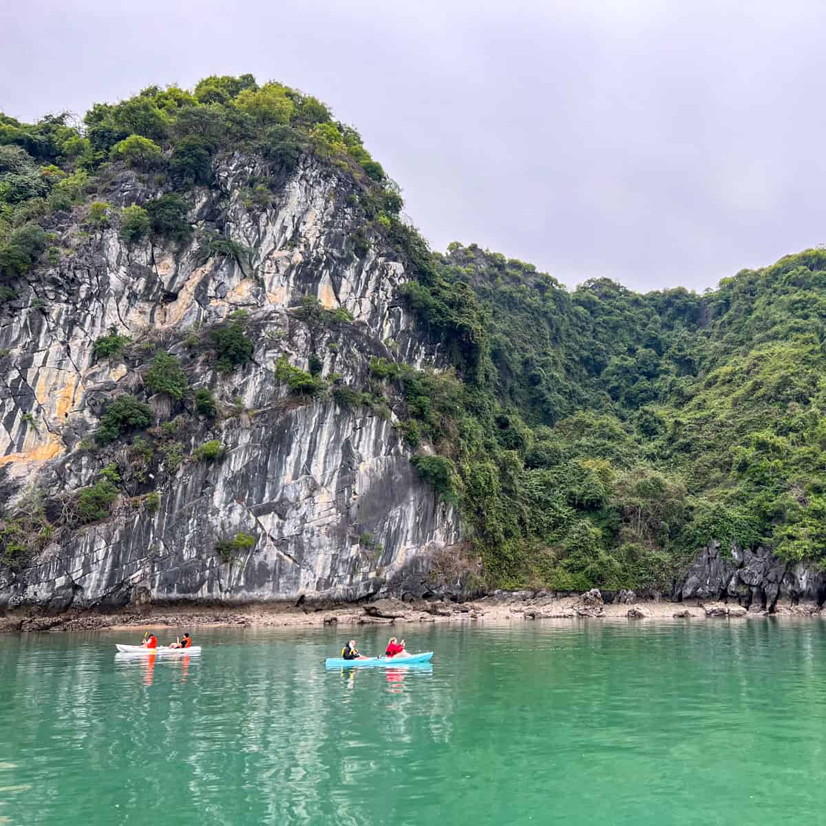 Kayakers in Ha Long Bay (photo by Dave Lee)