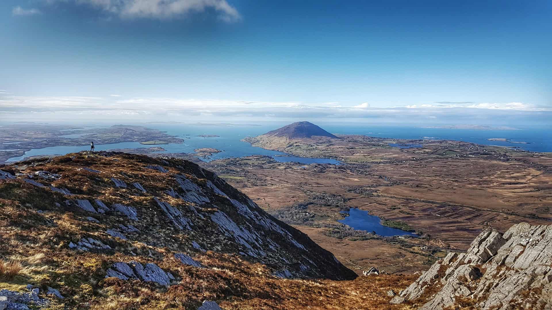 Hiker in Connemara National Park (photo: Miles Iwes)