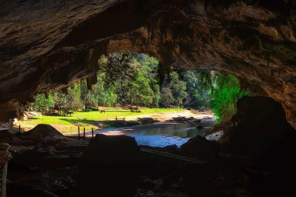 Tham Lod Cave, a popular trekking destination in Northern Thailand