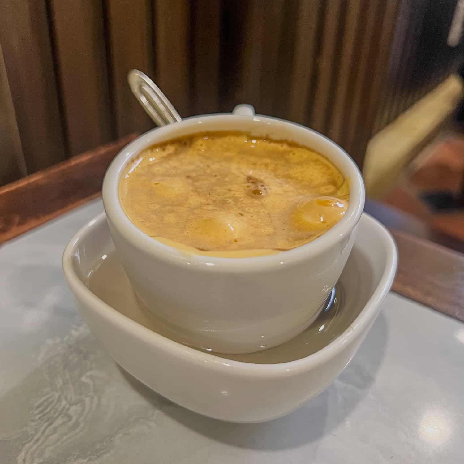 Vietnamese egg coffee at Cafe Giang in Hanoi