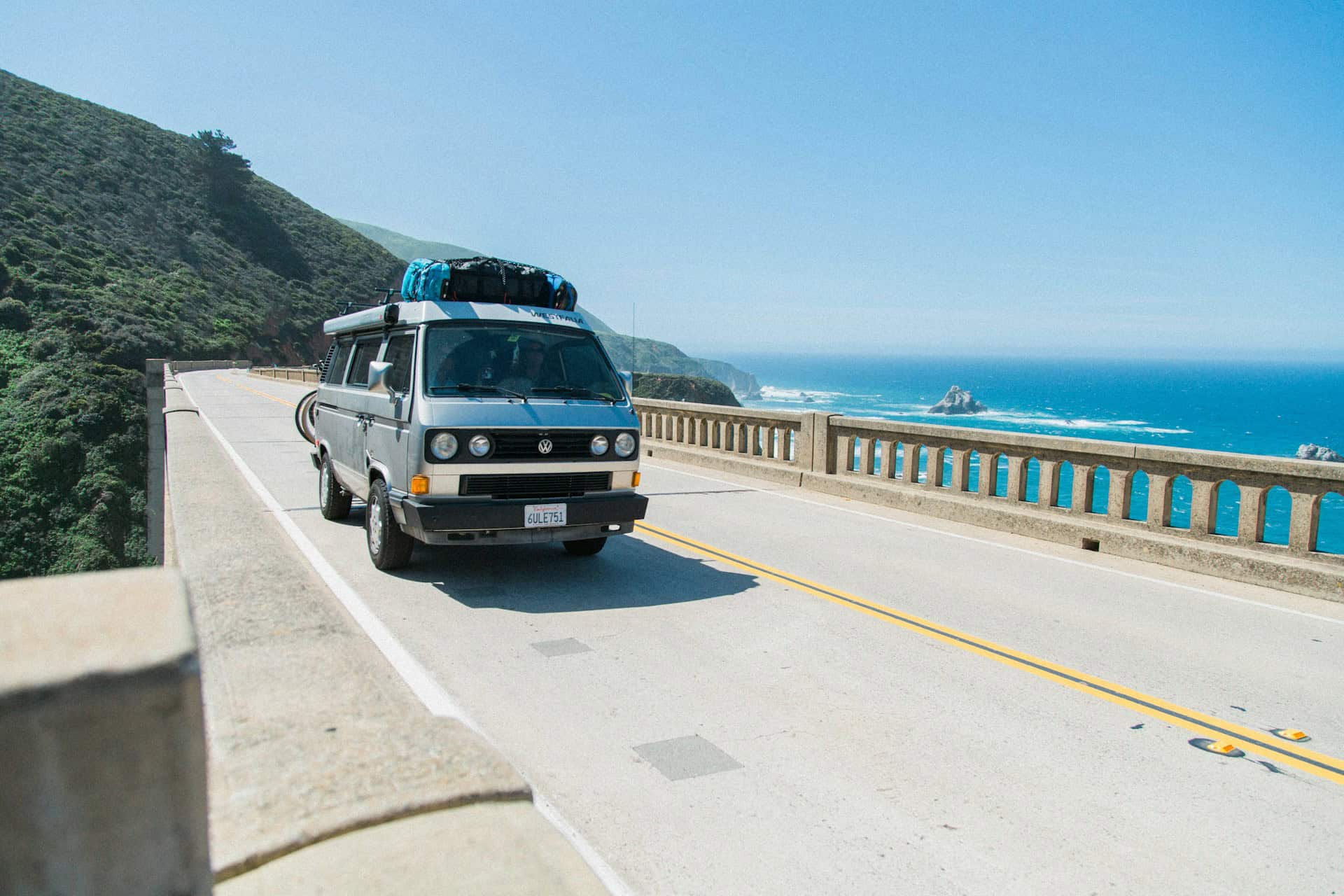 Campervan driving in Big Sur (photo: Nathan Dumlao).
