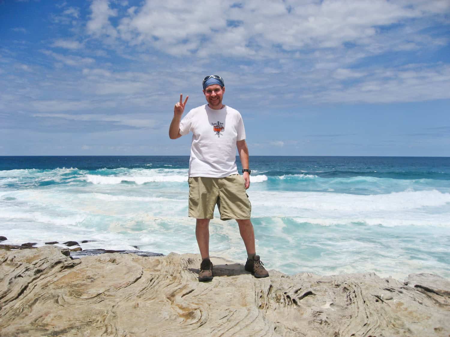 After eliminating my debt, I began saving for a dream trip around the world. Here I am on a coastal walk in Sydney, Australia.