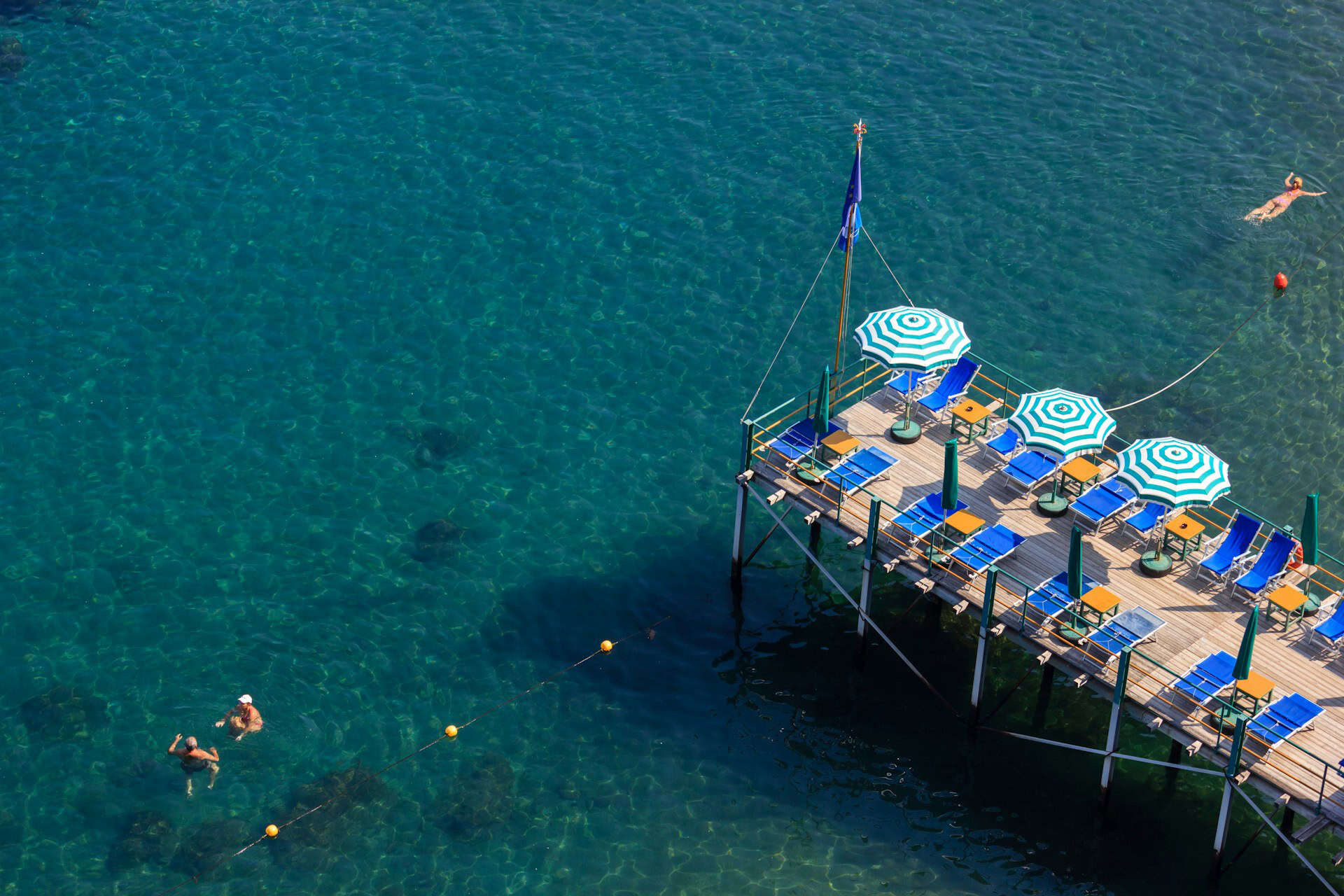 Swimming in Sorrento offers the perfect way to cool off for solo travelers in Italy (photo: Vincenzo Godono).