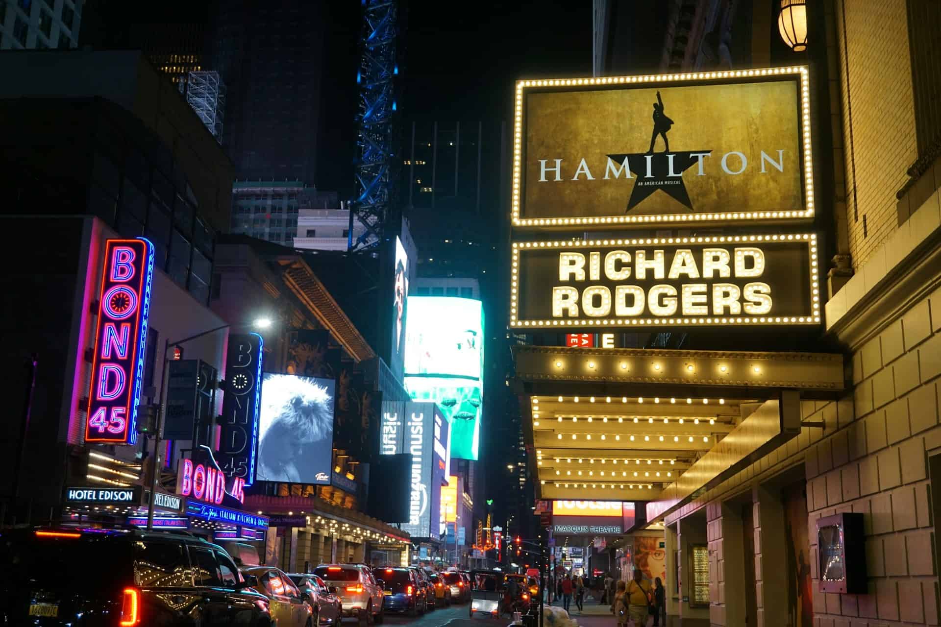 Hamilton on Broadway in New York City (photo: Sudan Ouyang).