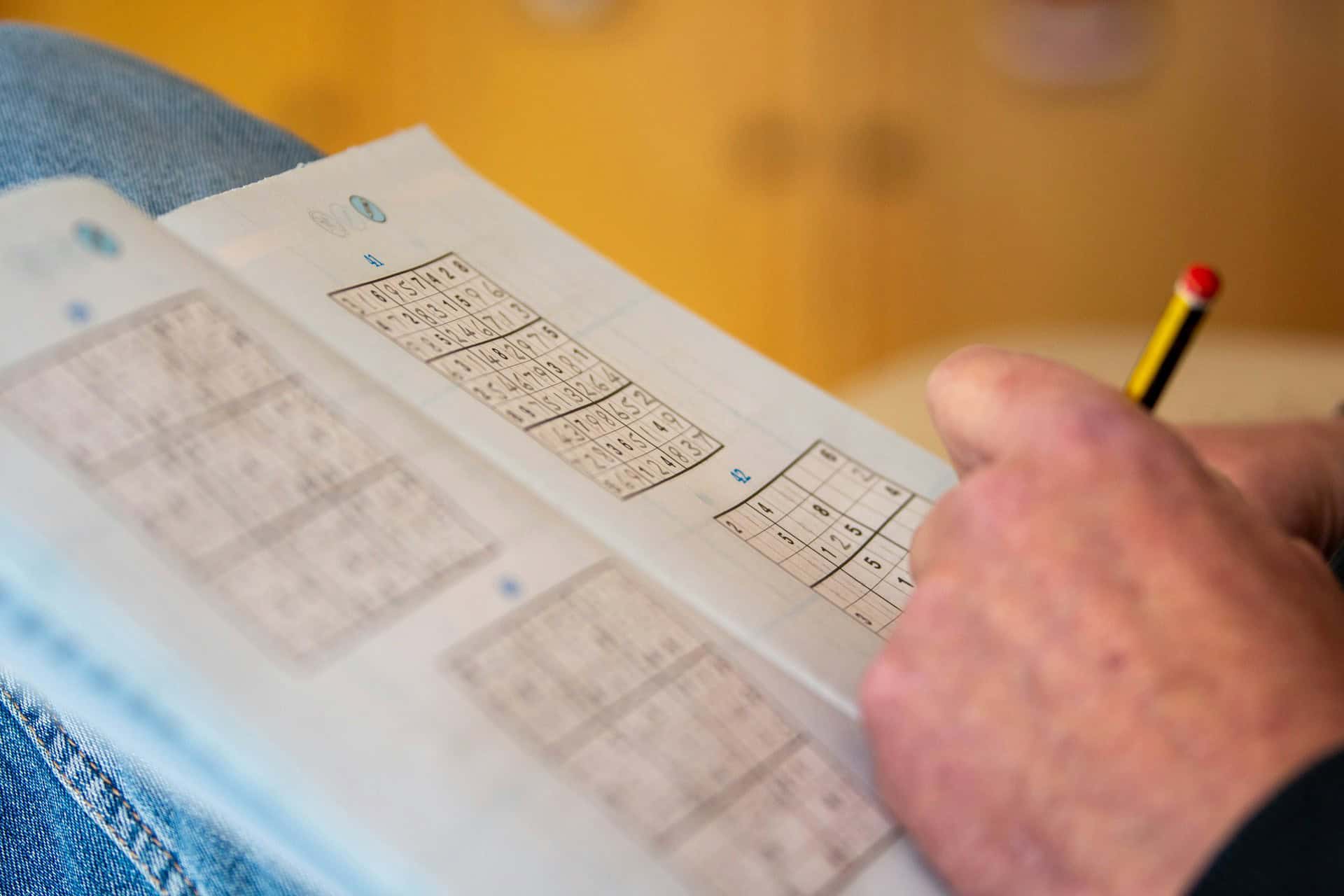A person playing Sudoku (photo: Richard Bell).