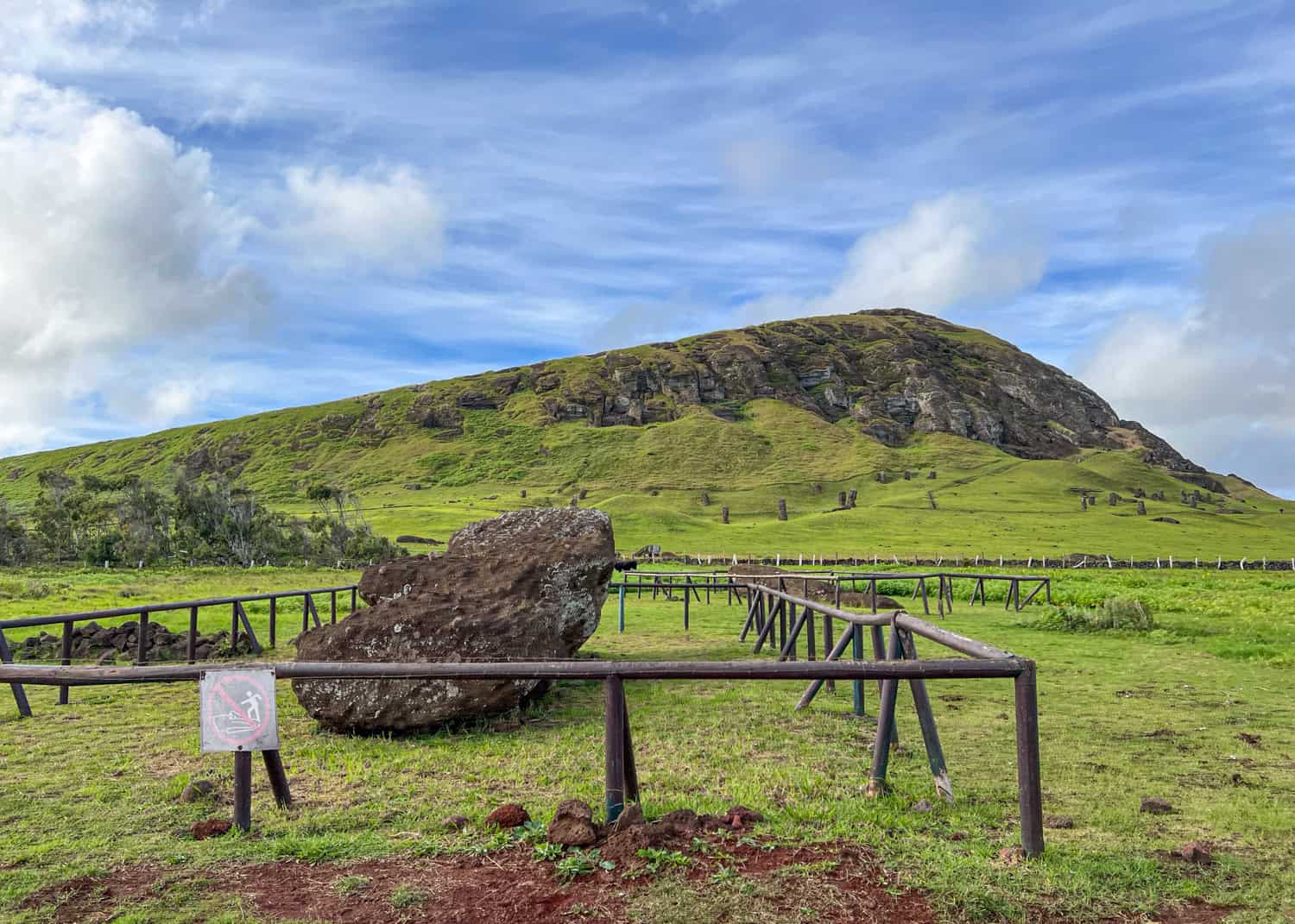Moai lie where they fell hundreds of years ago near Rano Raraku.