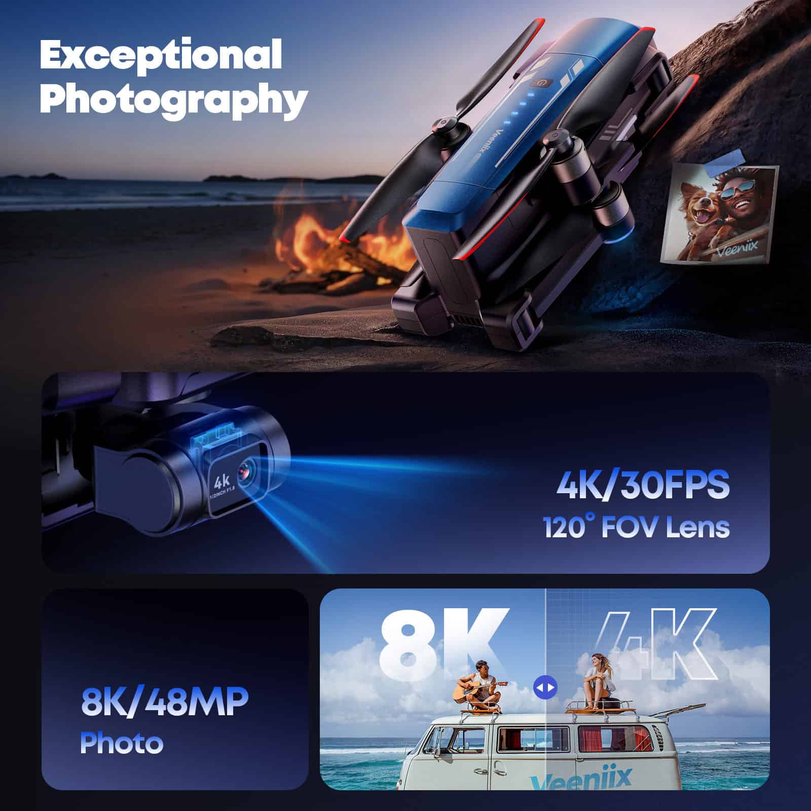 Camera 8k picture 4k video.