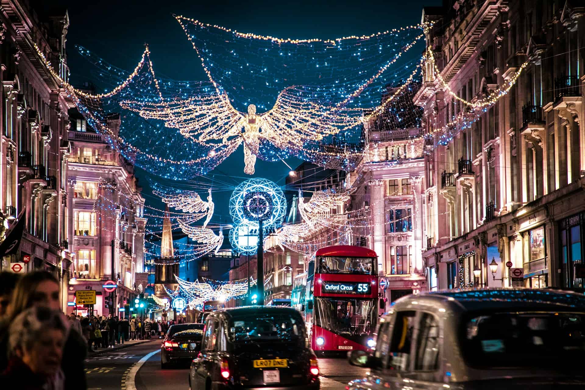 Christmas lights, Regent Street, London (photo: Jamie Davies).