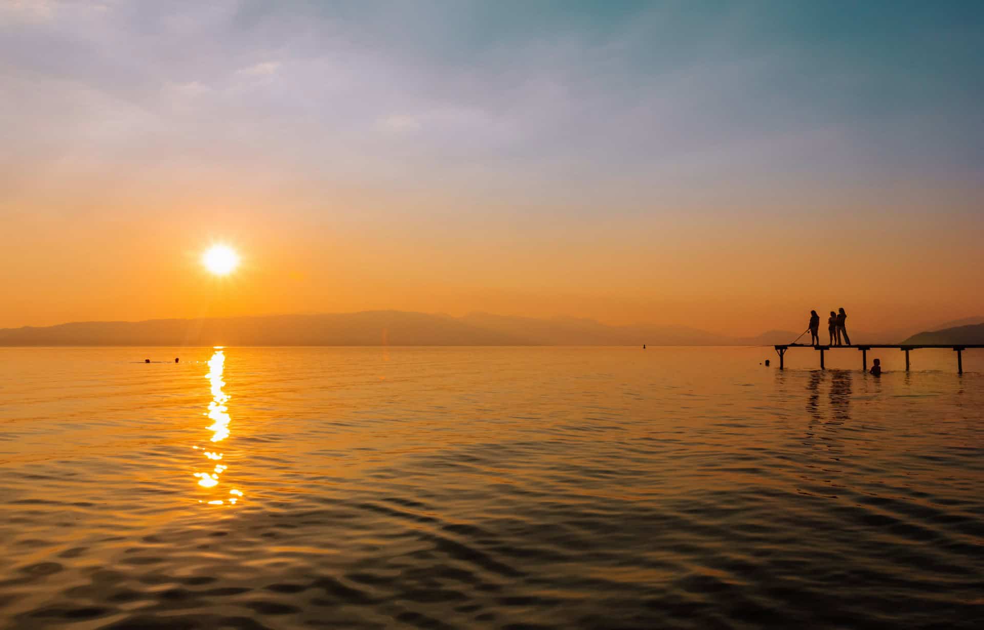 Sunset at Lake Ohrid, one of Albania's prettiest destinations (photo: Kristijan Arsov).