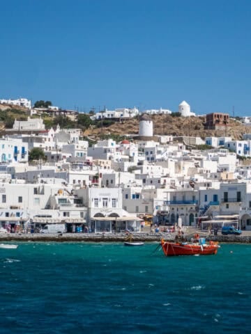 Mykonos town.