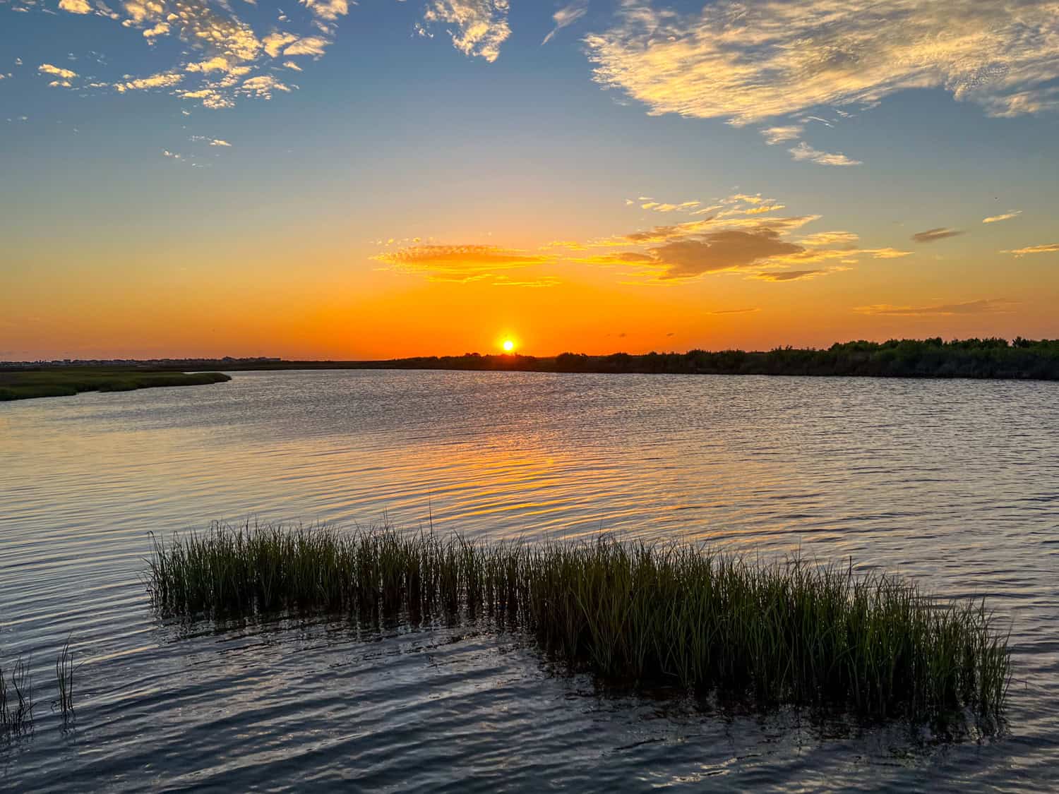 Sunset at Galveston Island State Park.