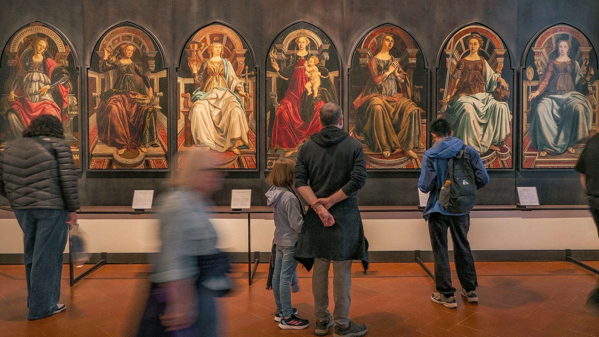 Paintings at the Uffizi Gallery in Florence, Italy (photo by Dembee Tsogoo, Unsplash).