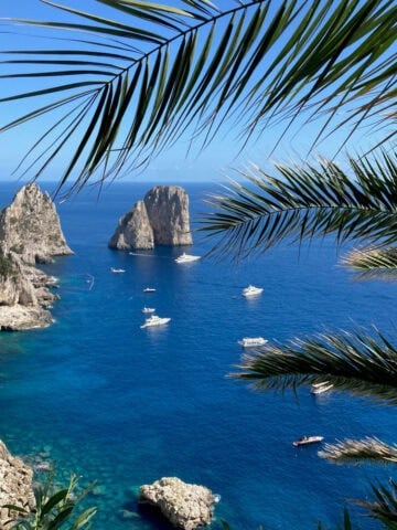 The Faraglioni rocks in Capri, Italy (photo by Sofia).