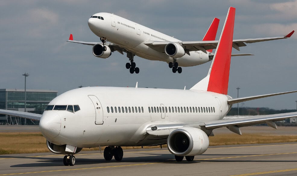 Two airplanes.