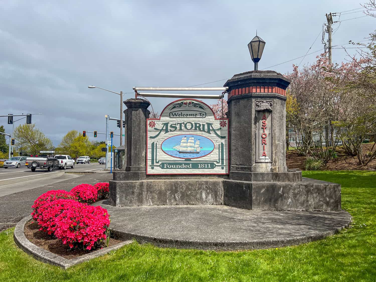 The Astoria welcome sign.