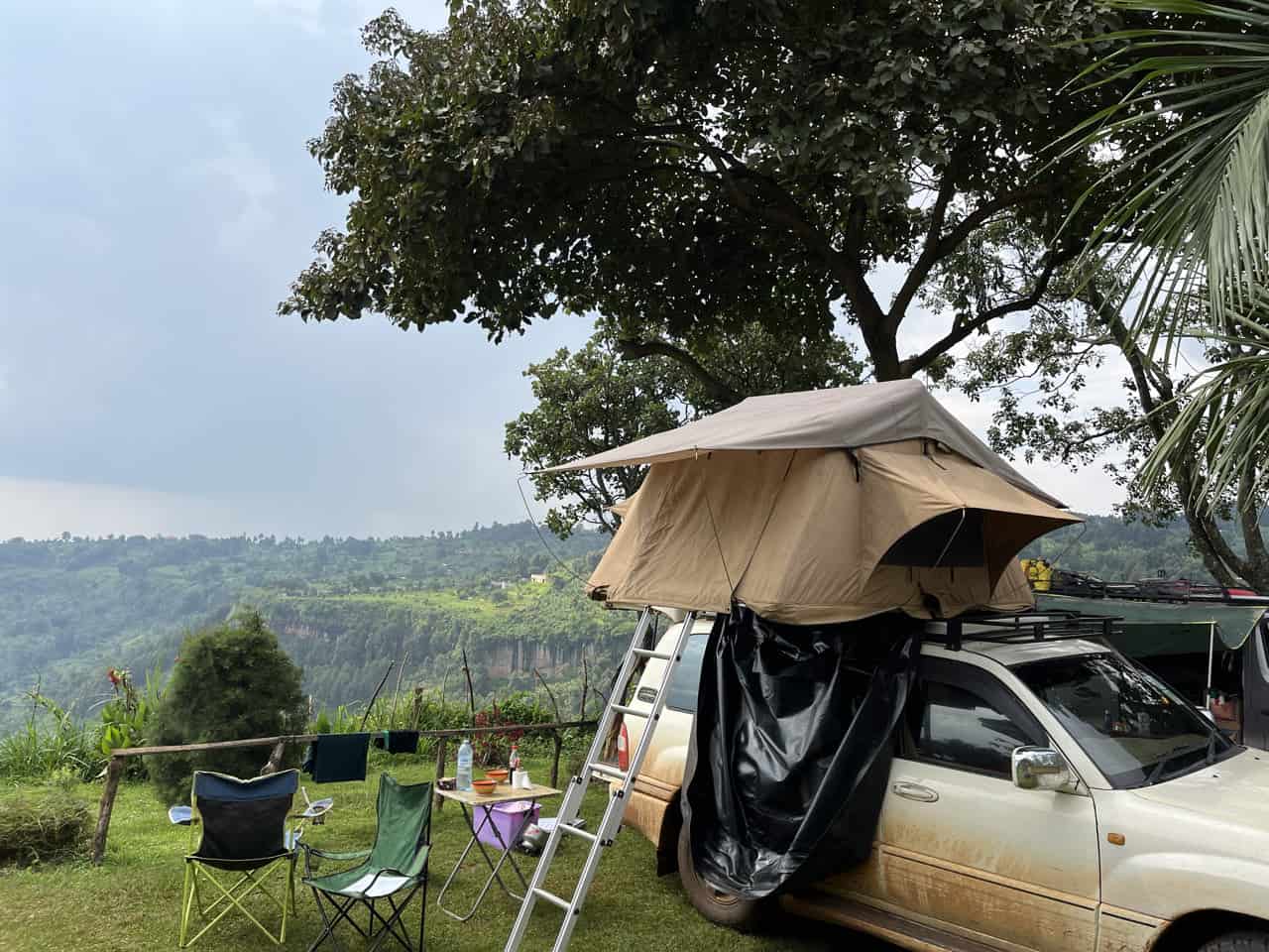 Car camping in East Africa.