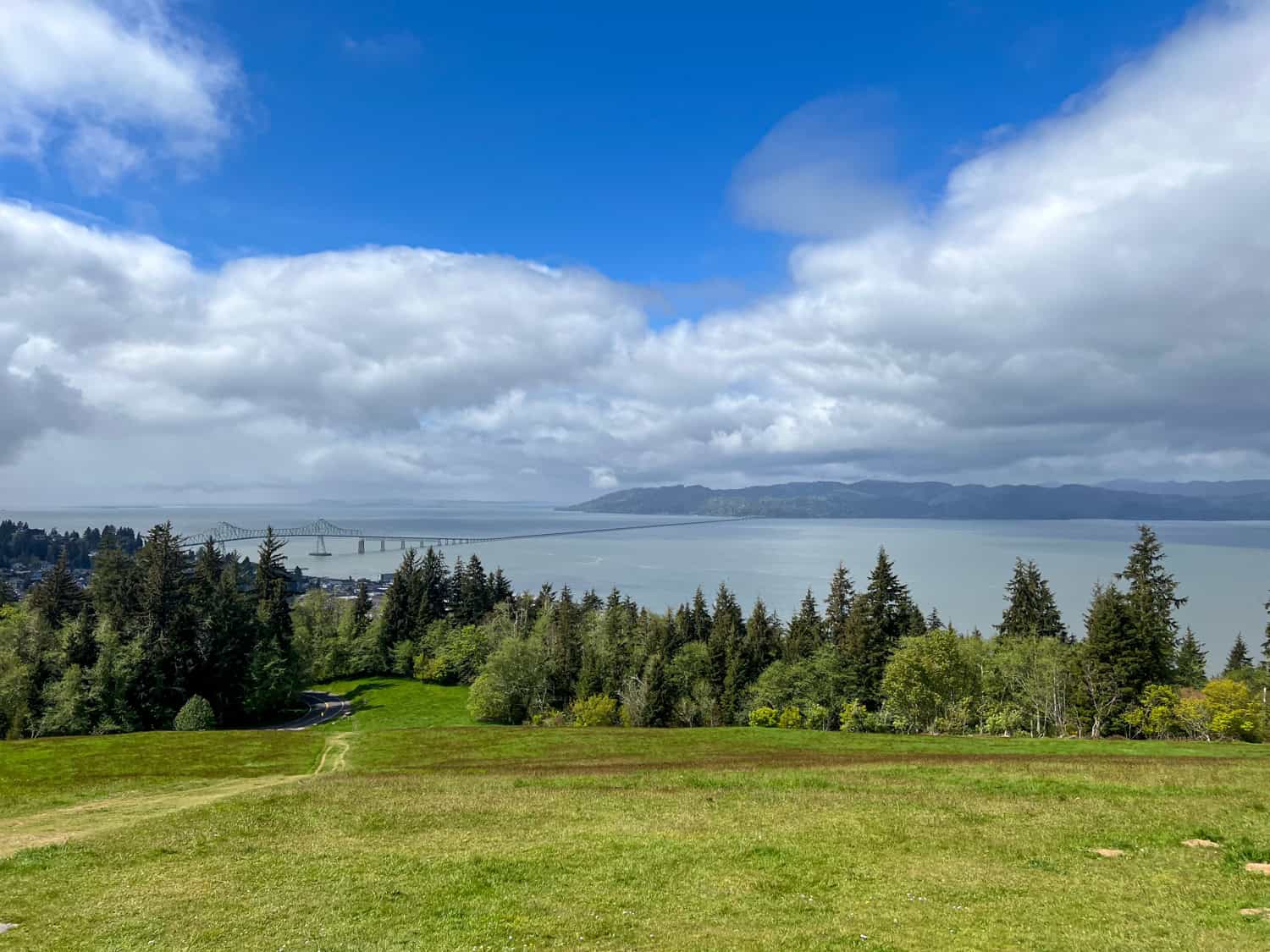 View of the Columbia River from the Astoria Column.