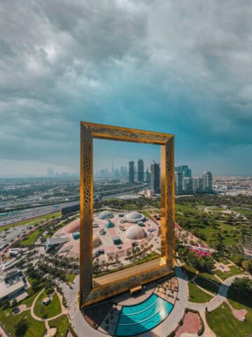 The Dubai Frame (photo: Ahmed Aldaie, Unsplash).