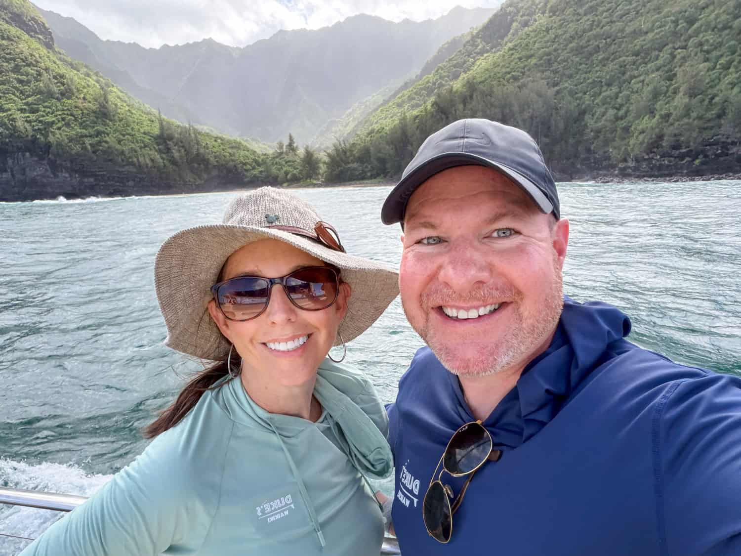 Kel and Dave on the boat tour.
